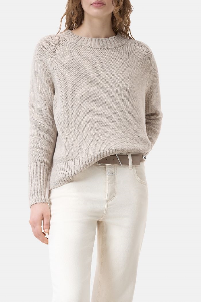 Closed, C96134 Long knit, Soft beige